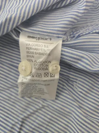 Camisa Seaport rayas azul hombre Talla L