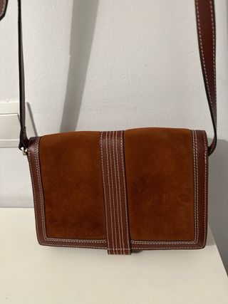 Bolso Zara Marrón Ante