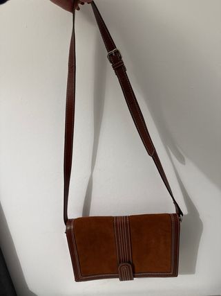Bolso Zara Marrón Ante