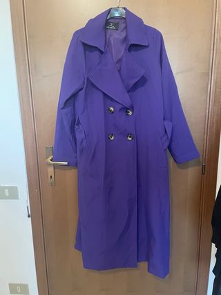 Cappotto viola leggero taglia unica