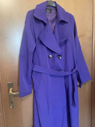 Cappotto viola leggero taglia unica