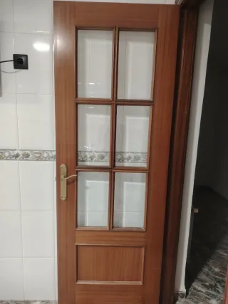 Puerta cocina madera 72,5 cm x 2,03 m