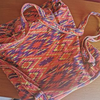 Mochila mediana estampada