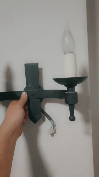 Aplique de pared doble estilo rústico