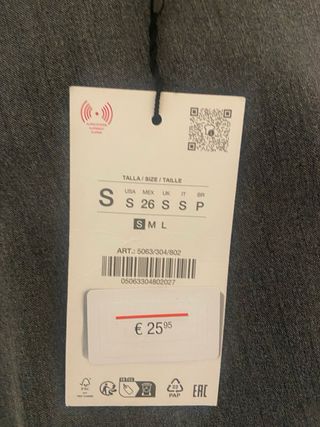 Vestido Zara gris talla S