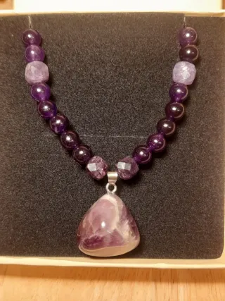 Collar Amatista Natural Hecho a Mano
