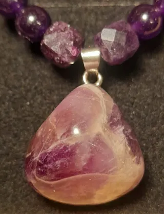 Collar Amatista Natural Hecho a Mano