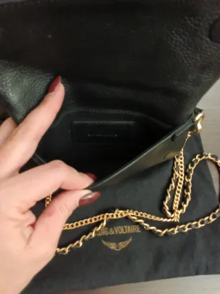 Bolso Zadig & Voltaire Rock Nano Negro Dorado