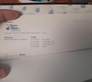 Venta solidaria: Agenda antigua ejecutiva 1992