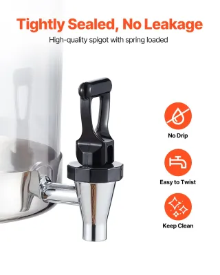 Distributore di Bevande 8 L x 2 per Feste Acciaio