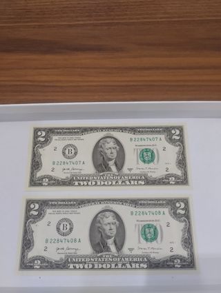 Biglietti da 2 dollari non circolanti
