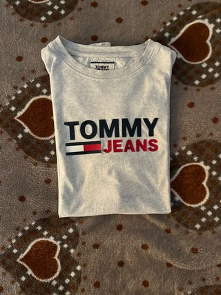 T-shirt Tommy Jeans Grigio Chiaro