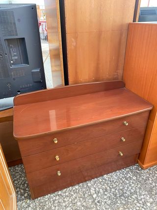 CÓMODA MADERA 3 CAJONES