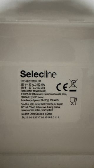 Microondas Selecline Blanco