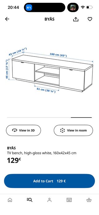 Mueble TV IKEA Blanco