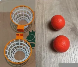 Lote 2 canastas baloncesto aro naranja y 2 pelotas