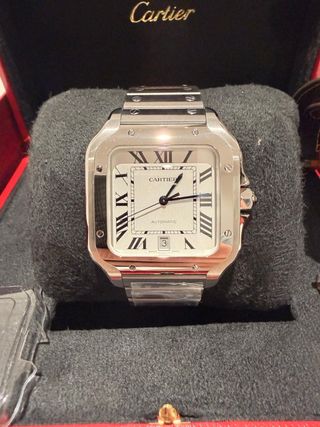 Cartier Santos Grande Automático Plata