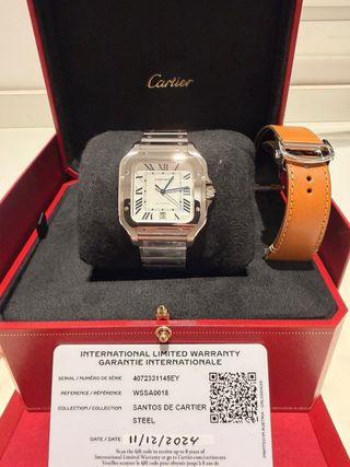 Cartier Santos Grande Automático Plata