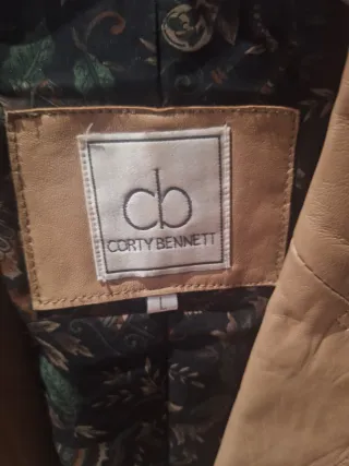 Chaqueta de piel Corty Bennett beige