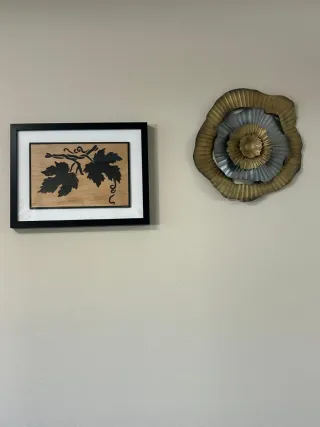 Cuadro pirograbado madera hojas