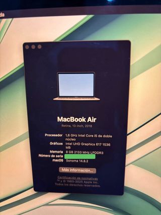 MacBook Air Retina 2018 Plata