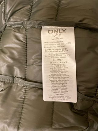 Chaqueta acolchada verde