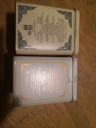 Lote 2 latas té Harney & Sons