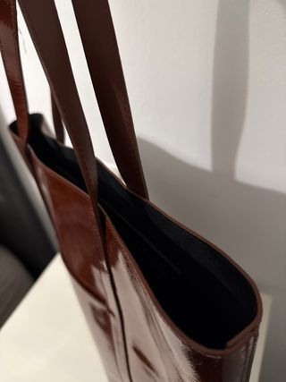 Bolso Tote Piel Marrón Sezane