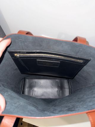 Bolso Tote Piel Marrón Sezane