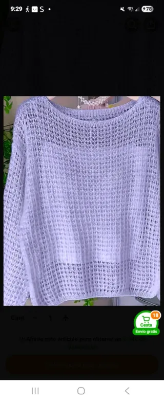 Jersey de punto morado talla única