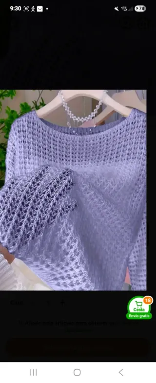 Jersey de punto morado talla única