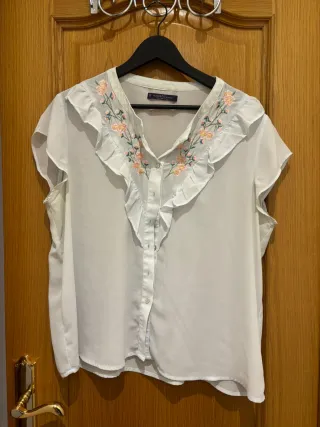2 Blusas Verano Violeta by Mango Talla XL
