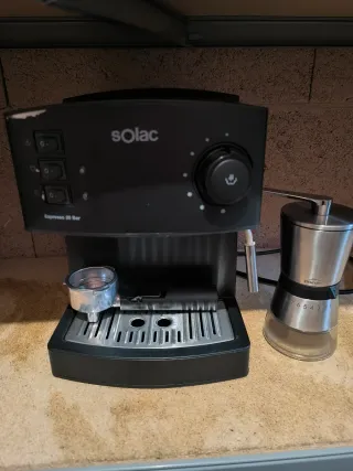 Cafetera Solac Espresso 20 Bar y Molinillo