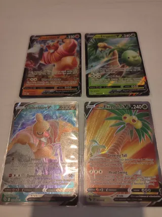 Set 4 Cartas Pokémon tcg colección Pokémon go