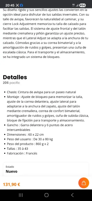 Raquetas de nieve TSL 206 Rosas