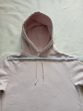 Felpa con cappuccio rosa taglia S/M