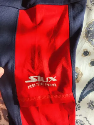 Malla pádel Siux azul y roja con bolsillo