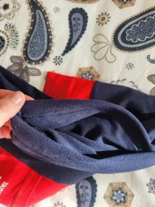 Malla pádel Siux azul y roja con bolsillo