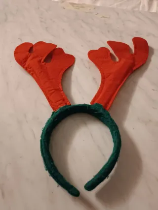 Cerchietto Renna Natale Rosso Verde