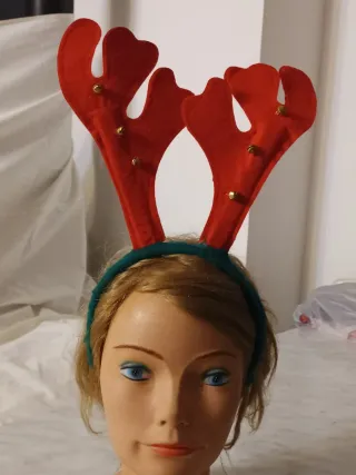 Cerchietto Renna Natale Rosso Verde