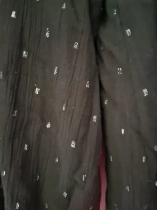 Camisa fiesta mujer negra con plateado