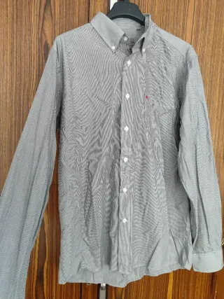 Camisa de rayas hombre manga larga