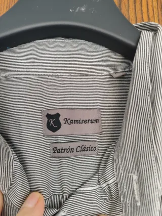 Camisa de rayas hombre manga larga