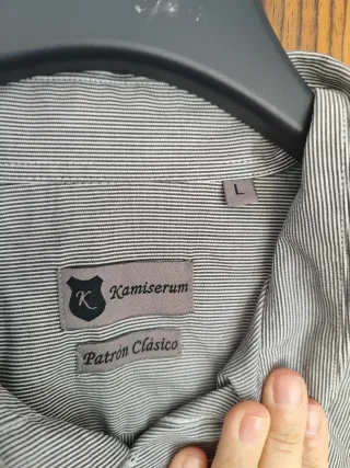 Camisa de rayas hombre manga larga