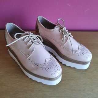 Zapatos rosas vintage plataforma