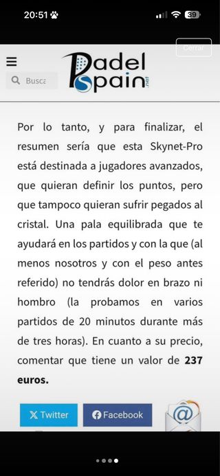 Palas de pádel VIBOR-A y NOX