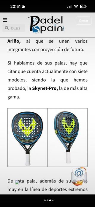 Palas de pádel VIBOR-A y NOX