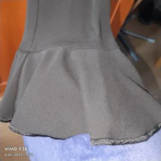 Blusa negra manga larga mujer