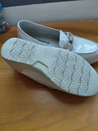 Zapatos planos mujer beige/rosa