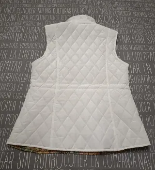 Chaleco acolchado blanco talla L